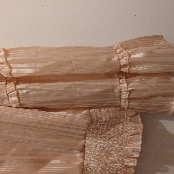 Angie Long Flare Layered Sleeves Pull Over Top Blouse Size L Pink #W-541 - Picture 5 of 13